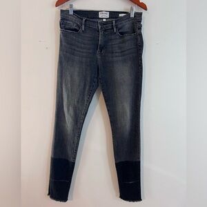 Frame Denim Gray Skinny Jeans with Tapered Fit